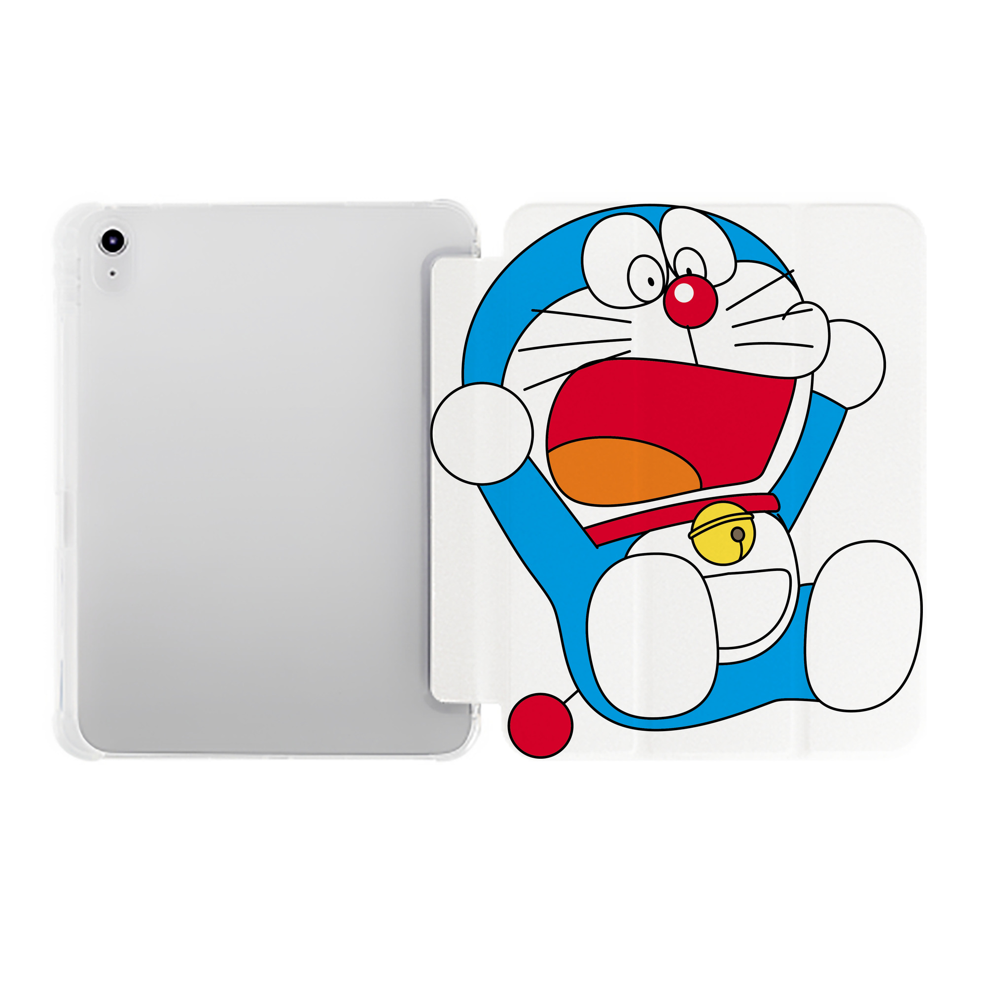 （画像用） ドラえもん Doraemon IPad ケース ペン収納付き 三つ折りスタンド PUレザー×シリコン 対応機種9.5/10.5/10.9インチ